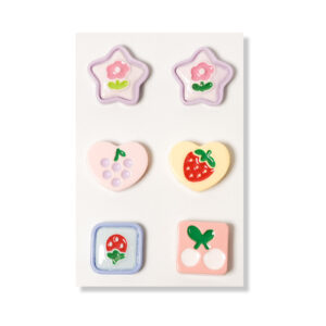 Fruit and Star Flatback Resin Embellishment, 23 x 19mm