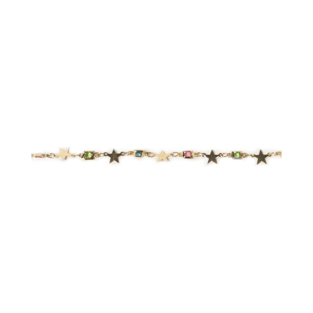 Gold-Tone Star Station Jewelry Chain Strand, 18 inches