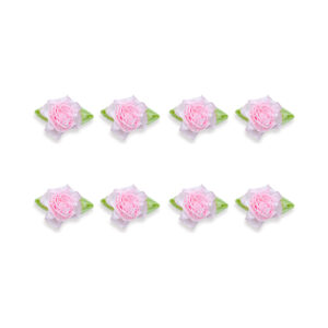 Green and Pink Floral Fabric Applique