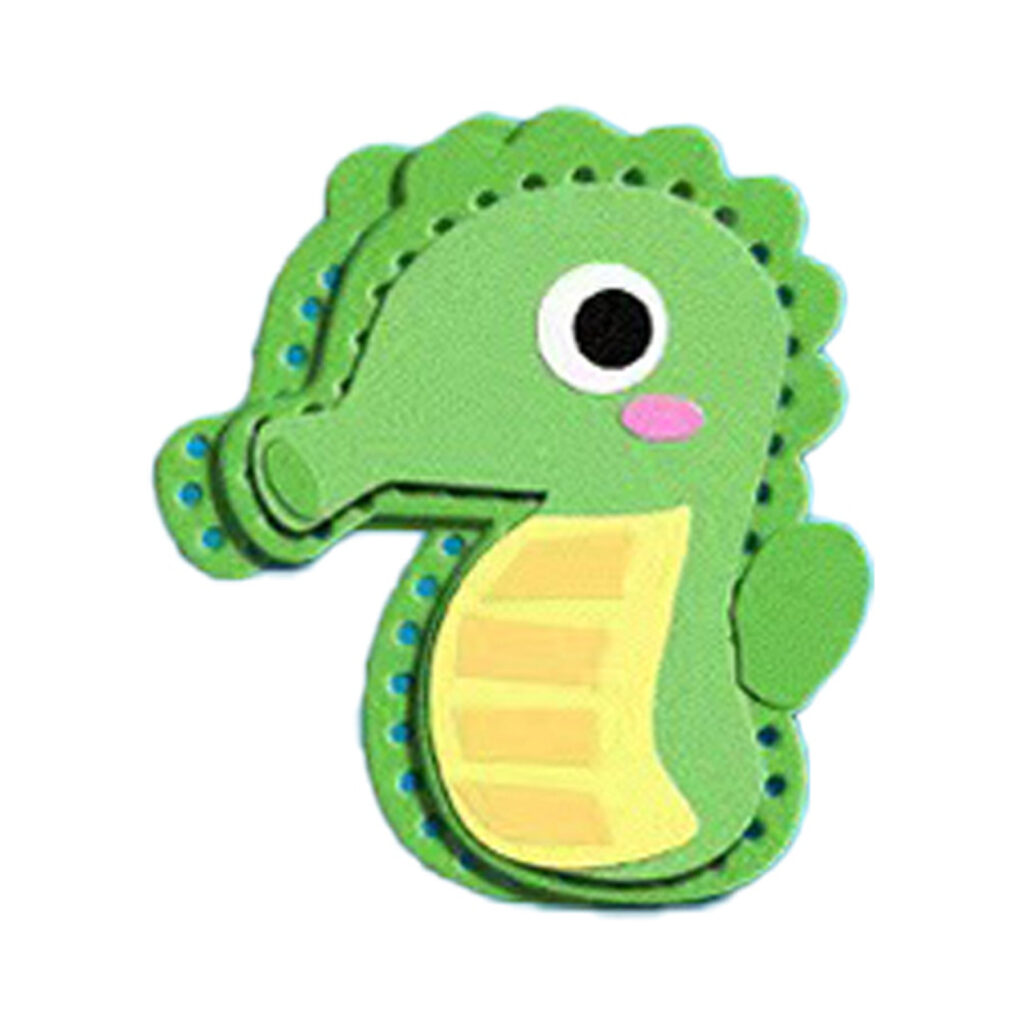 Green Crocodile Felt Sewing Kit, 13-15 cm