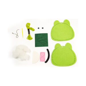 Green Frog Felt Coin Purse Kit, 13-15 cm