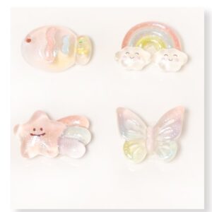 Ice Cream Candy and Rainbow Flatback Resin Embellishment, 23 x 21mm