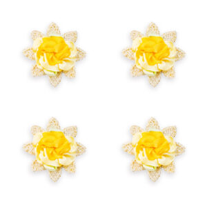 Iron-On Embroidered Flower Patch, 4cm