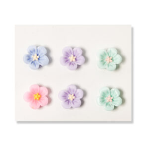 Multicolor Flower Flatback Resin Embellishment, 14mm