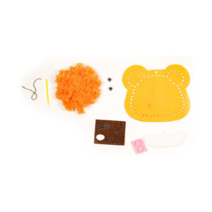 Orange Tiger Felt Keychain Sewing Kit, 13-15 cm