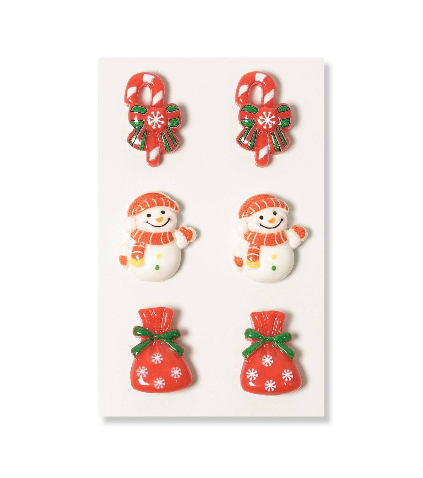 Novelty painted resin craft components showing surface and print details