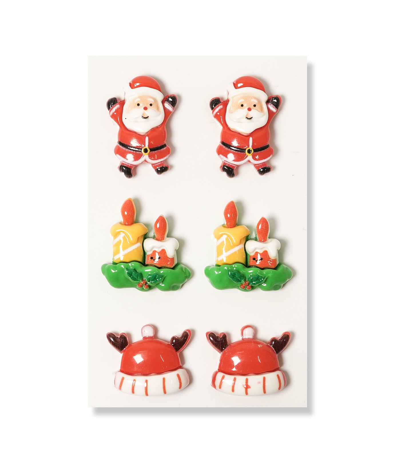 Novelty resin craft components with different painted details