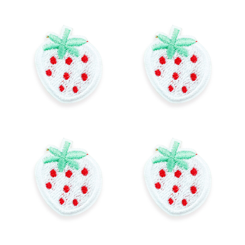 Pale Strawberry Iron-On Patch, 2.4cm