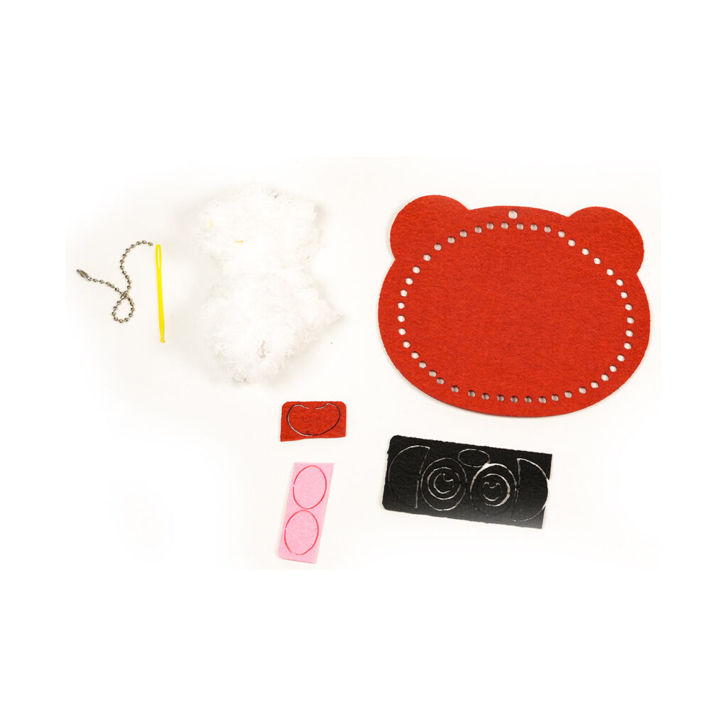 Panda Felt Keychain Sewing Kit, 13-15 cm