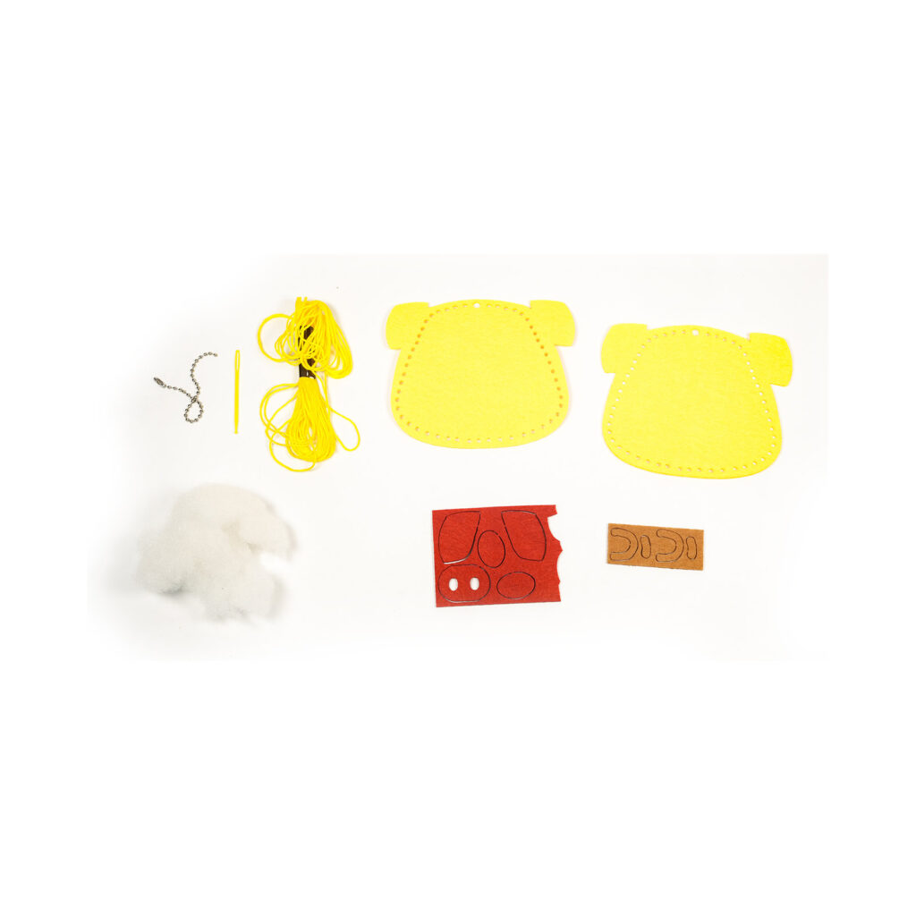 Pig Felt Keychain Sewing Kit, 13-15 cm