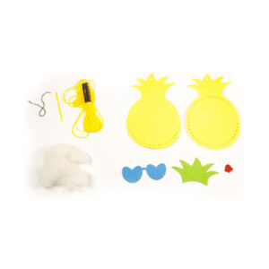Pineapple Felt Keychain Sewing Kit, 13-15 cm