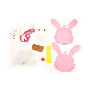 Pink Bunny Felt Coin Purse Kit, 13-15 cm