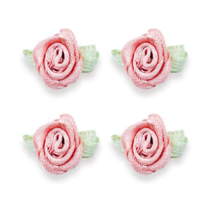 Pink Polyester Rose Applique