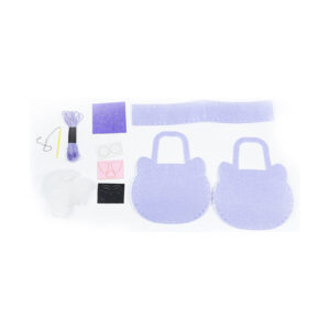 Purple Cat Felt Handbag Sewing Kit, 13-15 cm