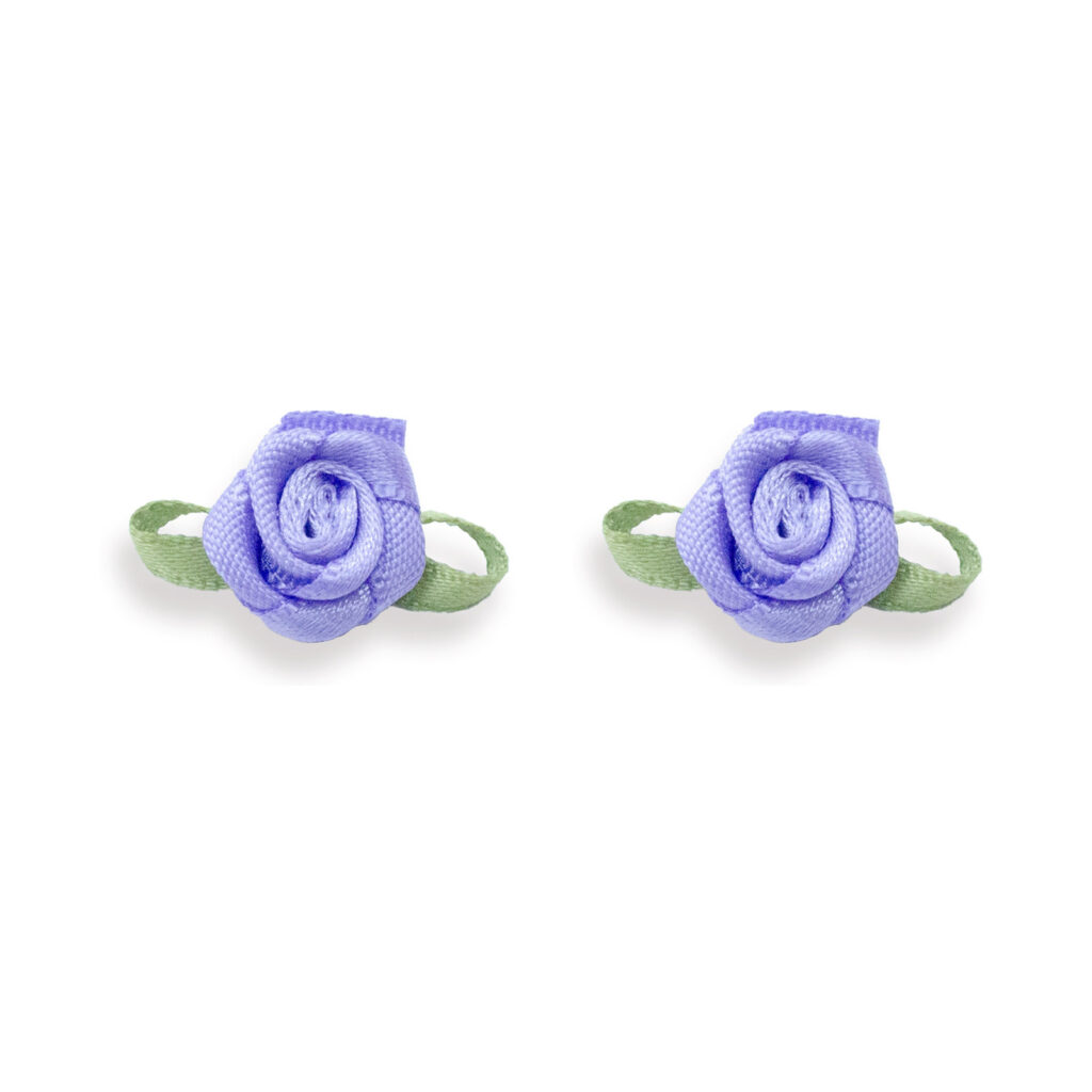Purple Polyester Rose Applique