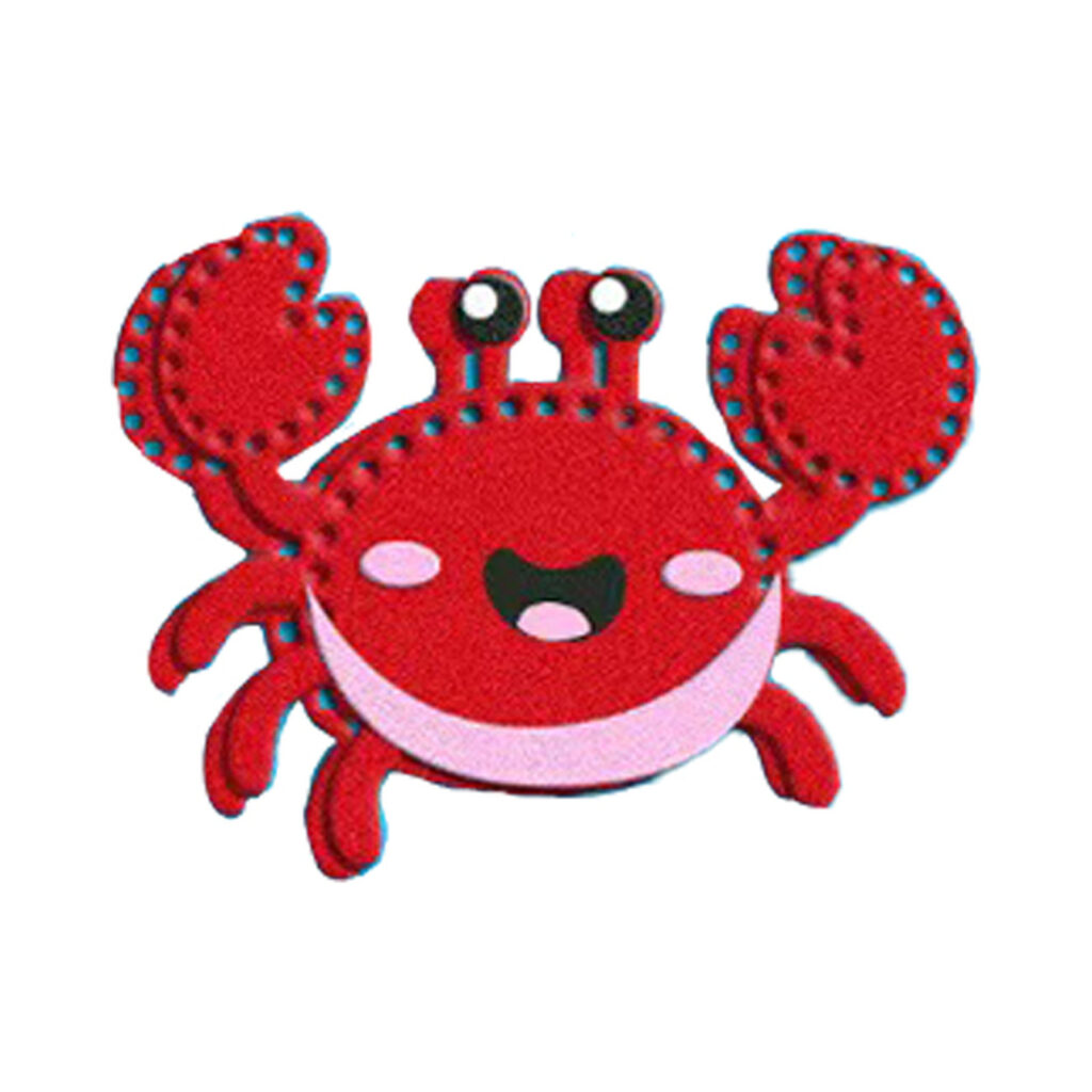 Red Crab Felt Sewing Kit, 13-15 cm