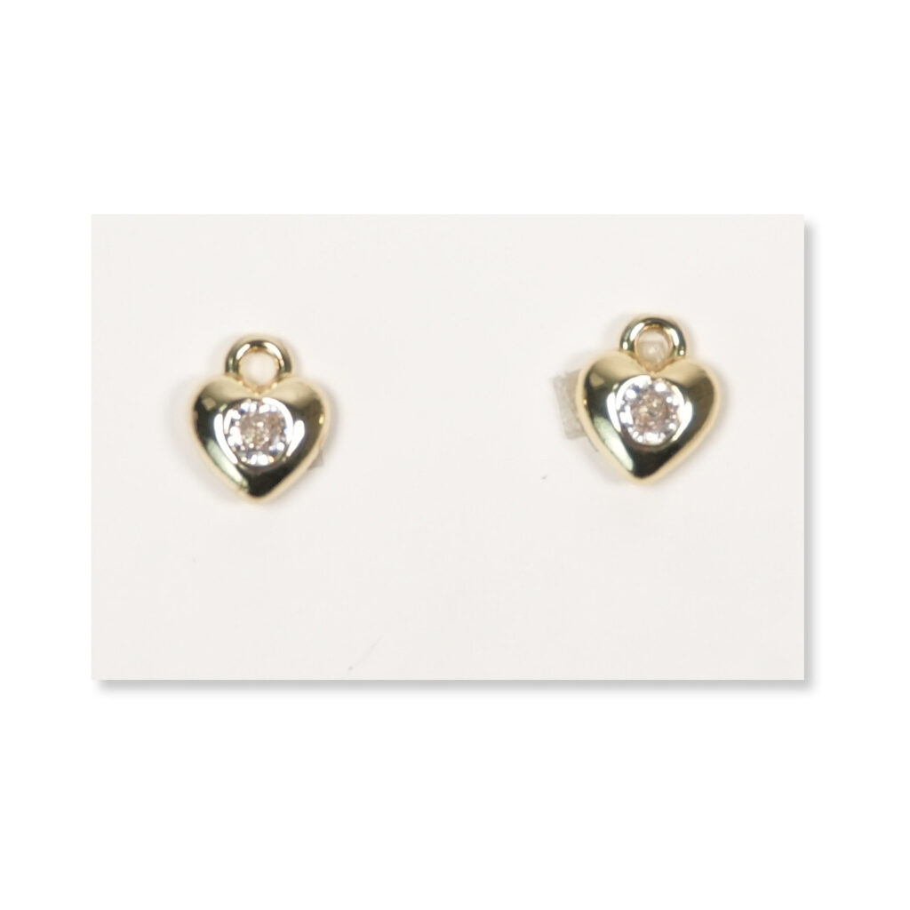 Rhinestone Heart Jewelry Charms