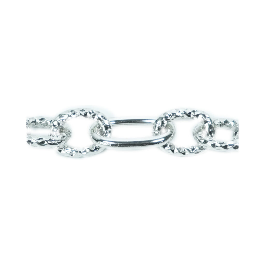 Rhodium-Tone Chunky Oval Link Jewelry Chain Strand, 30 inches
