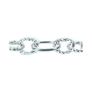 Rhodium-Tone Chunky Oval Link Jewelry Chain Strand, 30 inches