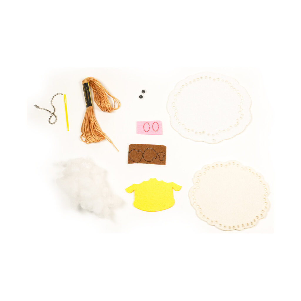 Sheep Felt Keychain Sewing Kit, 13-15 cm