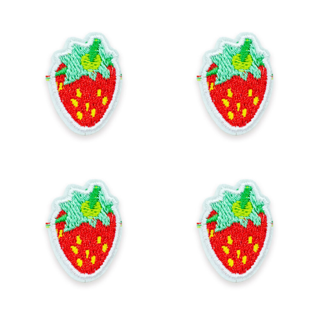 Small Iron-On Strawberry Patch, 2.2 x 3cm