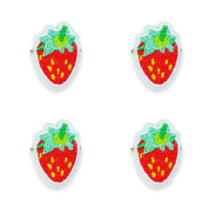 Small Iron-On Strawberry Patch, 2.2 x 3cm
