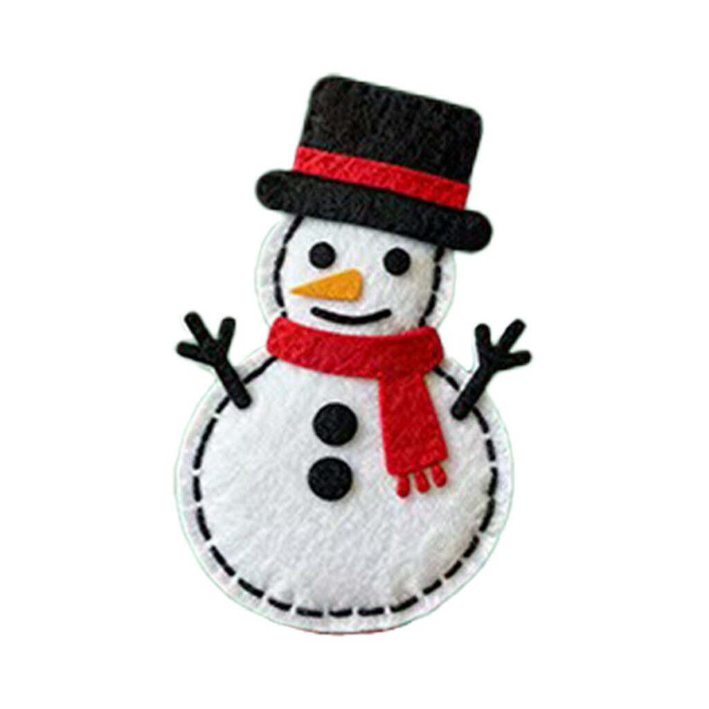 Snowman Felt Ornament Kit, 13-15 cm