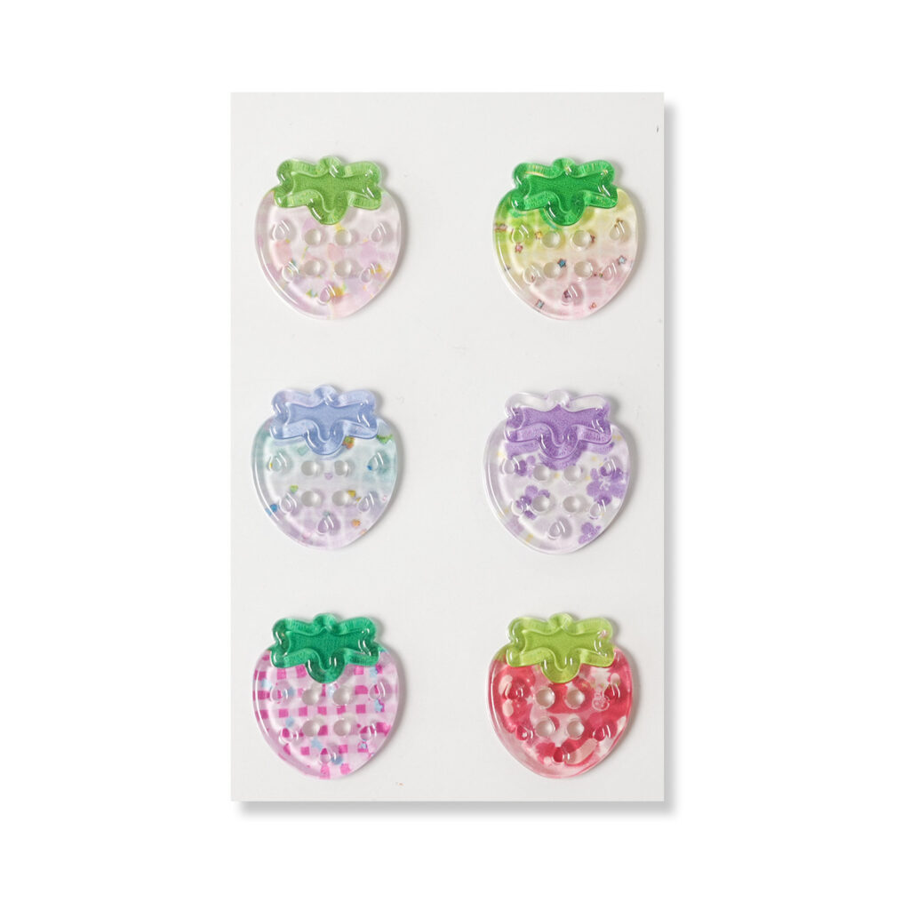 Strawberry Flatback Resin Embellishment, 21 x 24mm