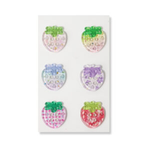 Strawberry Flatback Resin Embellishment, 21 x 24mm