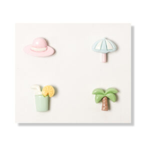 Summer Beach Motif Flatback Resin Embellishment, 12 x 10mm