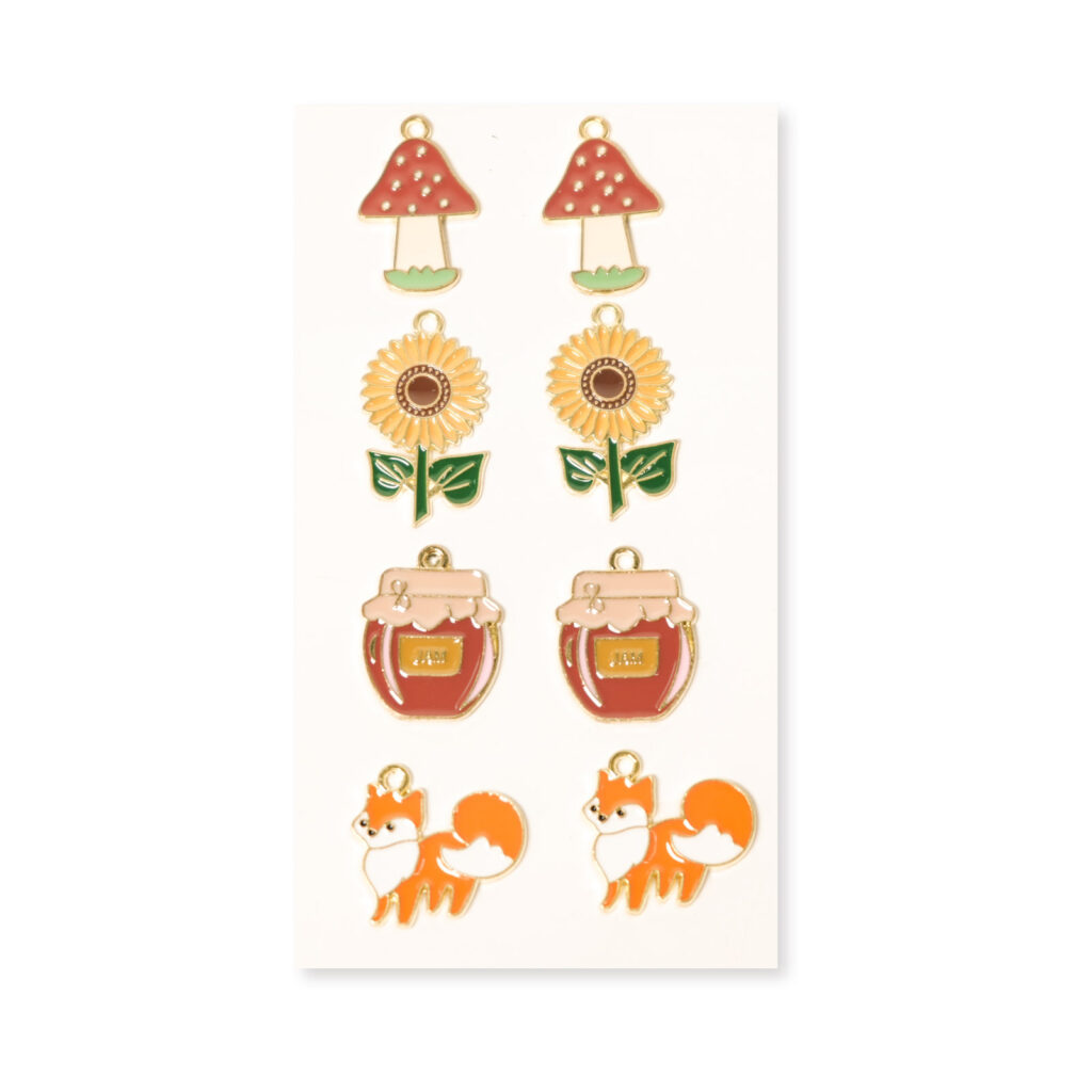 Whimsical Mushroom and Flower Jewelry Charms